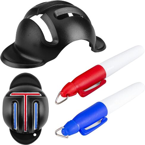 PGM Golf Ball Marker Liner Drawing Marker, Golf Ball Marker, Golf Ball Marker Stencil and 2 Color Golf Ball Markers, Golf Ball Line Marker Tool, Golf Ball Alignment Marking Tool for Golfer in Saudi Arabia
