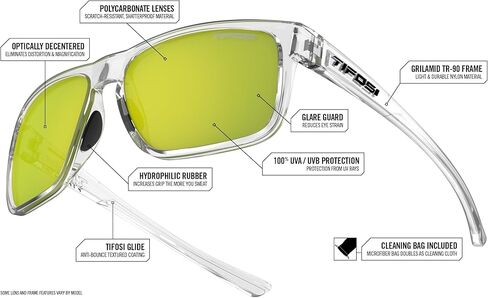 نظارات Tifosi Optics Swick الشمسية (عدسات قرمزية رافين/أصفر دخاني) in Kuwait
