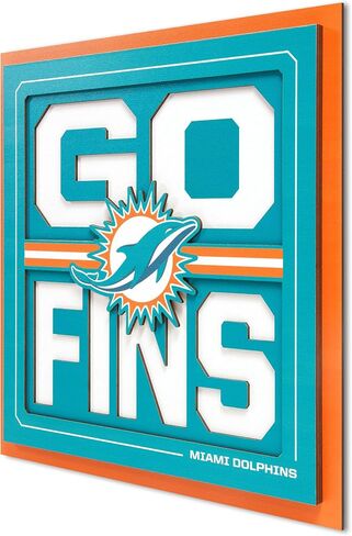 لوحة فنية جدارية ثلاثية الأبعاد من سلسلة شعار YouTheFan NFL Miami Dolphins in Saudi Arabia