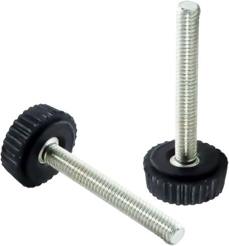 12Pcs M5 x 20mm Metric Male Knurled Clamping Knob Grip Thumb Screw Handle Clamping Handle Bolt with Plastic Knob Black in Saudi Arabia