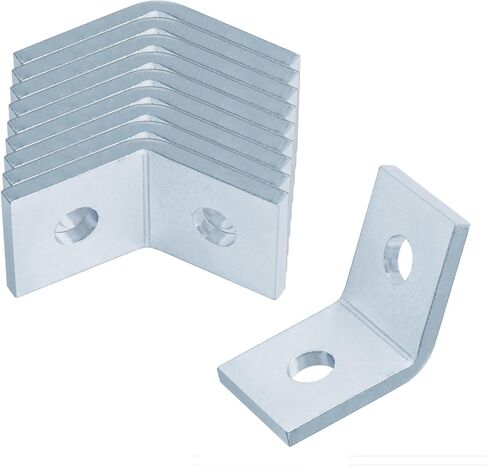 10 عبوات 2 فتحة 60 درجة دعامة زاوية خارجية لـ ½ بوصة في قناة تبختر 1-5/8 بوصة، تركيب زاوية مفتوحة 120 درجة، موصل تأطير دعامة الزاوية، فولاذ مجلفن كهربائيًا، سمك 5.6 مم in Kuwait