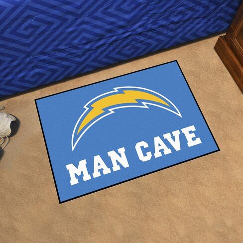 سجادة FANMATS 14361 NFL San Diego Chargers نايلون Universal Man Cave Starter Rug، 19 بوصة × 30 بوصة in Saudi Arabia