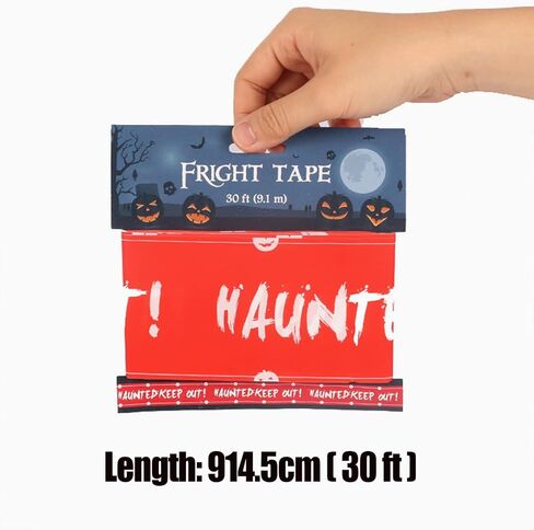 2 قطعة من أشرطة تحذير الهالوين، شريط أمان تحذيري للهالوين، شريط تحذيري أصفر وأحمر، أدخل إذا كنت تجرؤ على شريط لعلامات تحذير حفلات الهالوين، لوازم الديكور الداخلي (30 قدم) in Kuwait