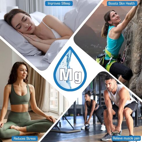 Magnesium Spray, Magnesium Oil for Feet, No Unhealthy Trace Minerals-Pure Organic Natural Topical Magnesium Spray for Body, Supplement for Leg Cramps, Muscle, Joint Health & Sleep Support in Saudi Arabia