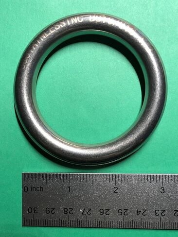 US Stainless Stainless Steel 316 Round Ring Welded 1/2" x 2 3/8" (12mm x 60mm ID) Marine Grade in Saudi Arabia