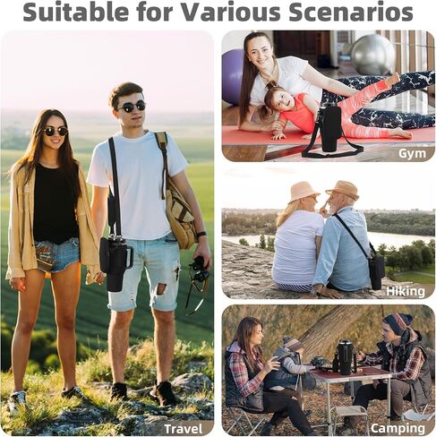 Water Bottle Carrier Bag with Phone Pocket for Stanley 40 oz Tumbler Cup Accessories with Simple Strap for Modern for Quencher Adjustable Carabiner Neoprene Water Bottle Sleeve Holder Pouch in Saudi Arabia
