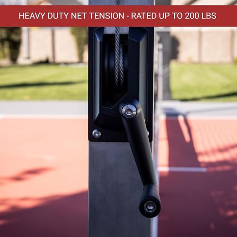 Dominator In Ground Pickleball System - Includes Two Heavy Duty Square Pickleball Posts with Net and Sleeves - Aluminum, Rust Free, and Follows USAPA Standards in Saudi Arabia