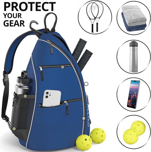 حقيبة Athletico Sling - حقيبة ظهر طويلة تمر بالجسم لكرة البيسبول والتنس وكرة المضرب والسفر للرجال والنساء in Saudi Arabia