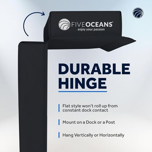 Five Oceans Contour Fender, Boat Fenders, Boat Bumpers for Docking, 24-Inch Length, with 3/8-Inch x 5-Foot Fender Line and Convenient Storage Bag, Waterproof PVC Fabric in Saudi Arabia