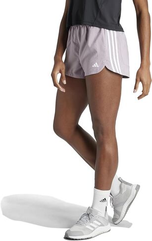 شورت نسائي من adidas Pacer Training 3 Stripes منسوج عالي الارتفاع، مقاس X-Small in Saudi Arabia