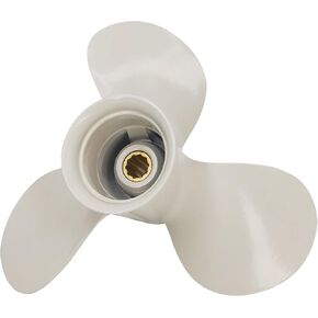9 7/8x10 1/2 Boat Motor Aluminum Outboard Propeller - For Yamaha Outboard Engines 20HP 25HP 30HP - 10 Spline Tooth - Replaces 664-45945-01-EL 664-45945-00-00