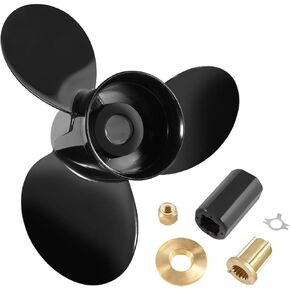 Propeller for Mercury Black Max Outboard 40 50 60 70 75 80 90 100 115 125 140 HP Boat Motor Engine Parts Aluminum Prop 12.5 X 23 Pitch 15 Spline Tooth RH with Flo-Torq II Hub Kit 48-77350A45