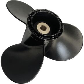 58100-93723-019 Propeller 9 1/4 X 9 Inch for Suzuki 8-20HP Aluminum Alloy 9.25 Diameter 9 Pitch 3 Blades 10 Spline Tooth RH Rotation with Thru Hub Exhaust