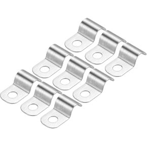 uxcell 40 Pcs Pipe Strap Fit for 1/4in(6mm) 304 Stainless Steel Strap Clamp with 1 Hole for Conduit or Pipe Fixing