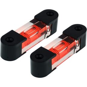 2Pcs Installation hole overall horizontal bubble water quasi-bubble horizontal bead level gauge level 68X18X16.3mm (screw spring)