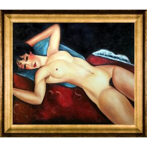 La Pastiche مستلق عاري بإطار ذهبي أثيني، 25 × 29 بوصة، بيج/كاكي in Kuwait