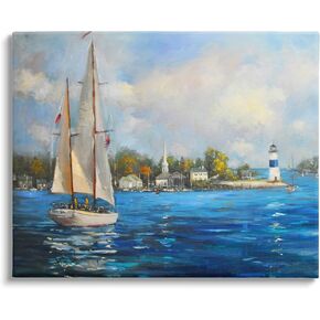 Stupell Industries Sailboats Ocean Landscape Canvas Wall Art Design by Allayn Stevens