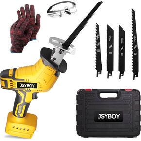 Cordless Reciprocating Saw Compatible With Dewalt 20V Max Battery, Electric Reciprocating Saw Variable Speed 0-3500 SPM, 4 Saw Blades,Power Reciprocating Saws for Wood/Metal/PVC Cutting