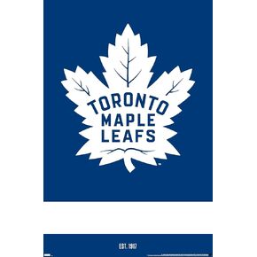Trends International NHL Toronto Maple Leafs - Logo 21 Wall Poster, 22.375" x 34", Poster & Mount Bundle