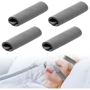 Strap Covers for CPAP Face Cushion Cover for Strap Headgear Soft-Fleece Mask Cover for Reducing Red Marks Extend Strap Useful Life 4 Pack Grey