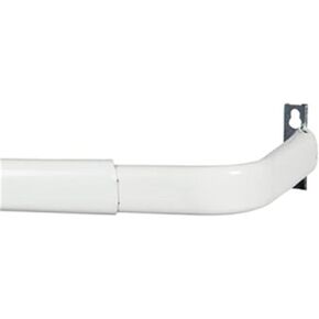 Kenney Manufacturing Company KNL533 80 - 120 White Hedge Heavy Duty Single Curtain Rod