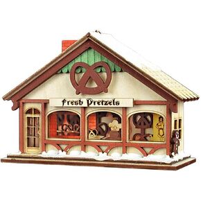 Ginger Cottages Peppermint Twist Pretzel Shop Ornaments for Christmas Tree