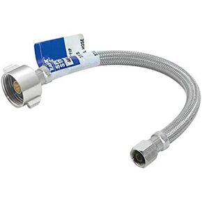 موصل مرحاض مجدول من الفولاذ المرن مقاس 12 بوصة من إيستمان، 7/8 بوصة بالكوك × ضغط 7/16 بوصة، خط إمداد المرحاض من الفولاذ المقاوم للصدأ، 48739 in Kuwait