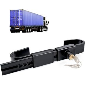 Shipping Container Lock - Adjustable Steel Heavy Duty Cargo Door Lock - Semi-Trailer Box Door Lock - Site Office Door Lock - Warehouse Door Lock With 2 Keys - 11.42" - 17.92" - Protect Your Belongings