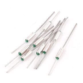 uxcell 10 Pcs RY TF 125 Celsius Degree Cutoff Thermal Fuse AC 250V 10A