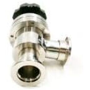 bmotiontech Manual Right Angle Valve, Bellow Seal Valve, with ISO-KF KF40 Flange + 2 Sets Aluminum Wing nut Clamps + Centering Rings + FKM O-Rings (KF40 90°Angle Valve)