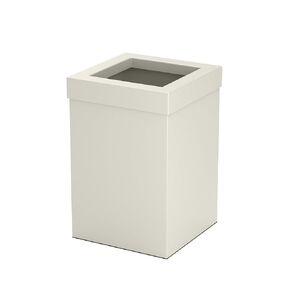 Gatco 1915, Modern Square Stainless Steel Waste Basket, Matte Black, 3.2 gallons , 11.88"H