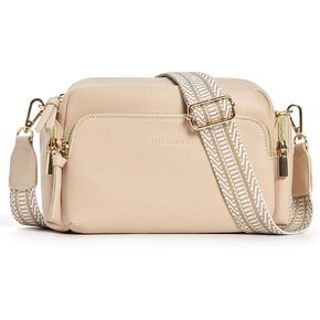 Missnine Small Crossbody Purse Women Quilted Crossbody Bags Soft Leather Shoulder Handbags with Adjustable Strap