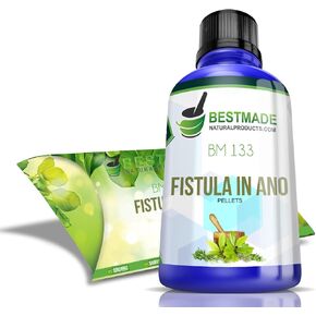 Fistula in Ano BM133 Pellets - Natural Remedy Discharge in Anus - Helps Normalize Bowel Movements & Relieve Throbbing Pains Drink with Water