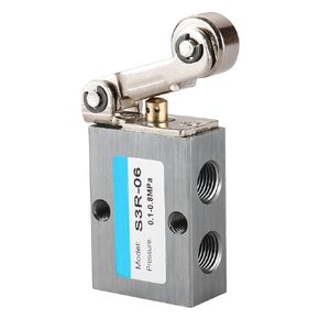 Baomain Roller Type Pneumatic Mechanical Valve S3R-06 0-0.8MPa 2 Position 3 Way