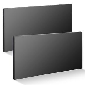 2 Pcs HDPE Plastic Sheet, HDPE Sheet 1/2" Thick, Size 6" x 12", High Density Polyethylene Sheet Solid Plastic Block for DIY Projects for Machining Home (Black)