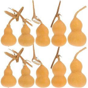 10 Pcs Mini Gourd Natural Dry Gourd Cute Gourds Crafts Gourd Ornaments Hu Lu Desktop Decor Chinese Gourd Pendant DIY Crafts Home Office Photography Props