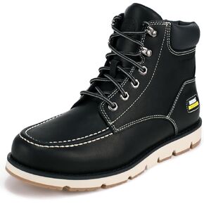 Mens Work Boots Moc Toe Wedge Botas De Trabajo Para Hombre Soft Toe Non Slip Industrial Construction Leather Boots/Shoes For Men Women