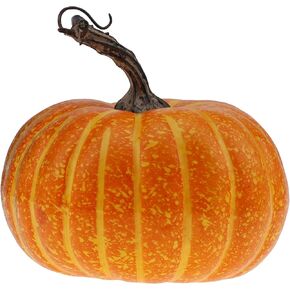 Gresorth 14 cm Fake Yellow Pumpkin Artificial Food Halloween Christmas Fall Decoration Paintable DIY Pumpkin for Thanksgiving Wedding Display