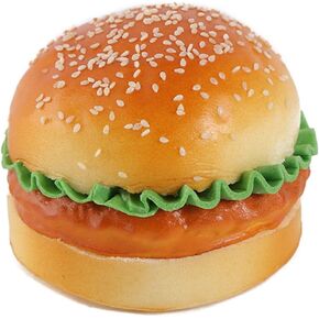 1 PCS Artificial Hamburger Simulation Bread Realistic PU Burger Fake Artificial Food for Display Props Model Home Kitchen Party Decoration Flower Shape