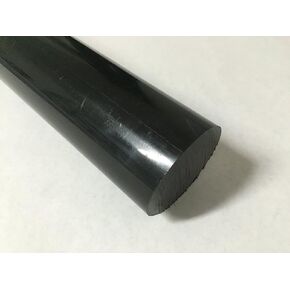 Acetal Copolymer Plastic Round Rod 3 1/2" Diameter, 24" Length - Black Color