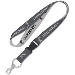 Cincinnati Bearcats Lanyard with Detachable Buckle, 1" - Grey