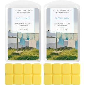 STRN Wax Melts Wax Cubes, Scented Wax Melts, Scented Wax Cubes, Soy Wax Cubes for Warmers, Linen(2 x 2.5oz)