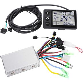 LCD Display Panel,24V-48V Waterproof LCD Display Panel Electric Scooter Brushless Controller Kit(24V/36V 350W)