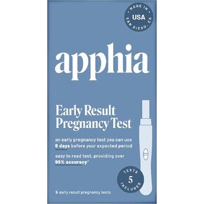 apphia Early Detection Pregnancy Test (5 Pack) – Get Results 6 Days Sooner – Made in The USA​
