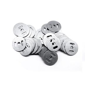 50 Pcs Silver Metal Washer 18mm for Purse Handbag Feet Nailheads Stud Spike Leathercraft(0.7"""")