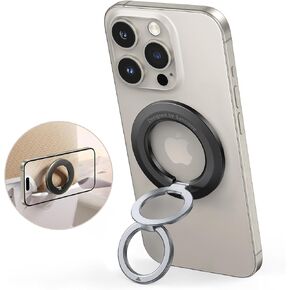 SYNCWIRE for MagSafe Ring Holder, Magnetic Phone Ring Stand Portable Cell Phone Grip Magnet Finger Ring Kickstand for MagSafe Compatible with iPhone 15/14/13/12, Samsung, Google Pixel