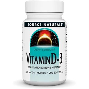 Source Naturals Vitamin D-3 1000 iu Supports Bone & Immune Health* - 200 Softgels