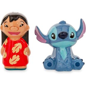 Disney Lilo & Stitch Ceramic Salt and Pepper Shakers, Set of 2 | Spice Dispenser Storage Canisters