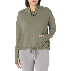 Danskin Women's Long Sleeve Cowl Neck Pullover