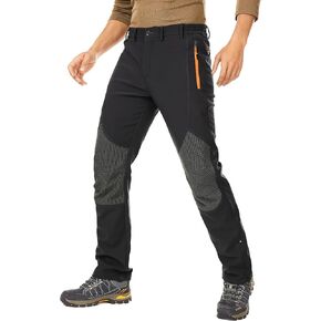 Men's Hiking Tactical Pants Lightweight Snow Ski Outdoor Waterproof Softshell Windproof Winter Fleece Lined Cargo